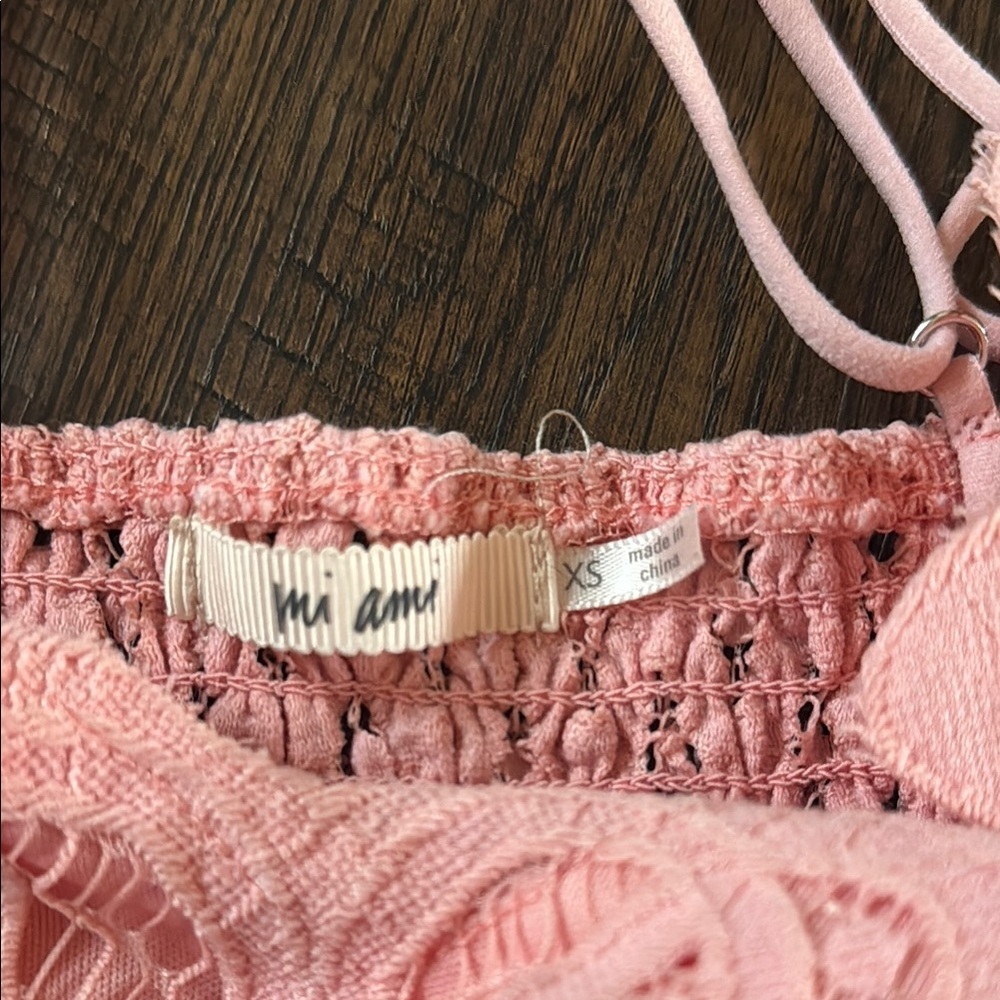 Pink Lace Ruffle Top - Picture 3 of 4